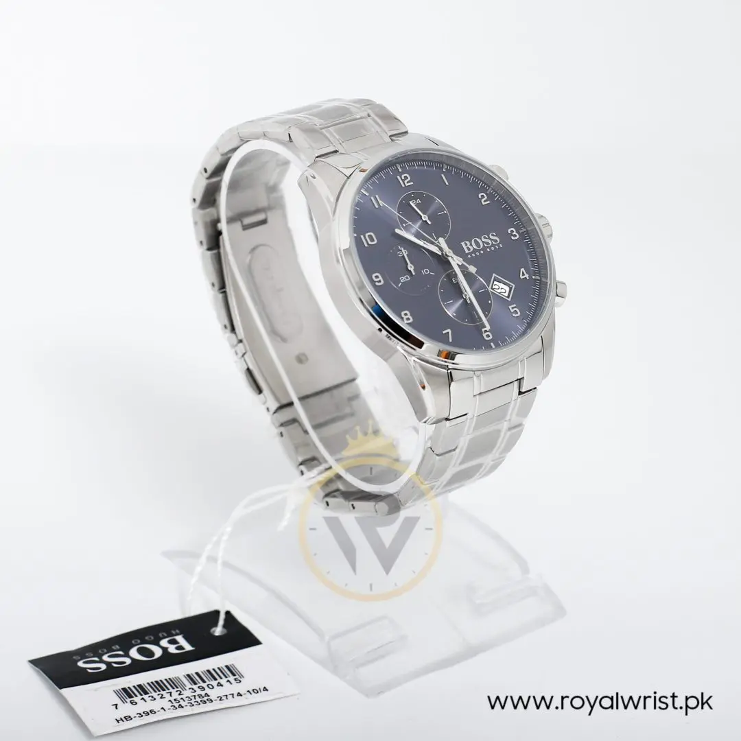 Hugo Boss Men’s Quartz Stainless Steel Blue Dial 44mm Watch 1513784