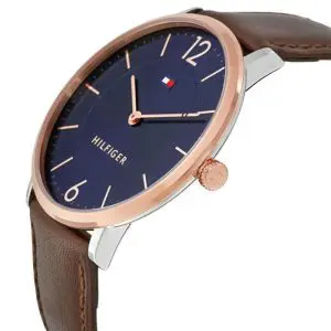 Tommy Hilfiger Men’s Quartz Leather Strap Blue Dial 40mm Watch 1710354