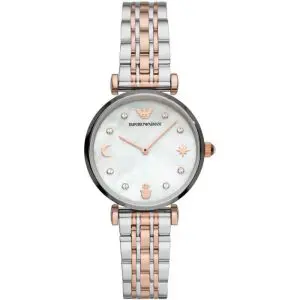 Emporio Armani Women’s Stainless Steel Mother of Pearl Dial 32mm Watch AR80037