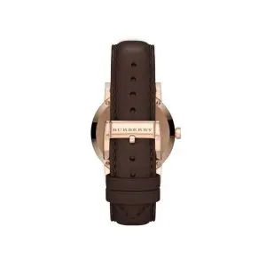 Burberry Men’s Swiss Made Leather Strap Bronze Dial 38mm Watch BU9013