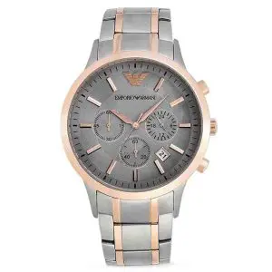 Emporio Armani Men’s Quartz Stainless Steel Black Dial 43mm Watch AR11077