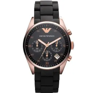 Emporio Armani Women’s Quartz Silicone Strap Black Dial 38mm Watch AR5906