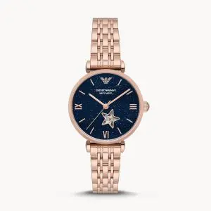 Emporio Armani Women’s Quartz Stainless Steel Blue Dial 34mm Watch AR60043