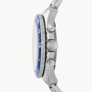 Fossil Men’s Chronograph Quartz Stainless Steel Blue Dial 46mm Watch FS5724