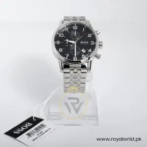 Hugo Boss Men’s Quartz Stainless Steel Black Dial 44mm Watch 1512446