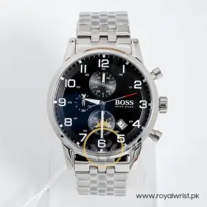 Hugo Boss Men’s Quartz Stainless Steel Black Dial 44mm Watch 1512446