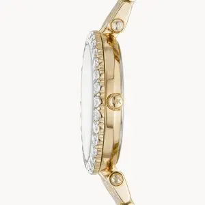 Michael Kors Women’s Quartz Stainless Steel Gold Dial 35mm Watch MK4513