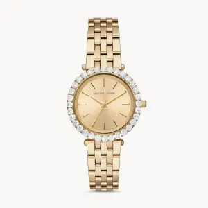 Michael Kors Women’s Quartz Stainless Steel Gold Dial 35mm Watch MK4513