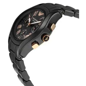 Emporio Armani Men’s Chronograph Stainless Steel Black Dial 38mm Watch AR1411