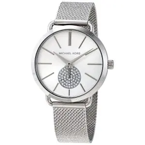 Michael Kors Women’s Quartz Stainless Steel Silver Dial 37mm Watch MK3843