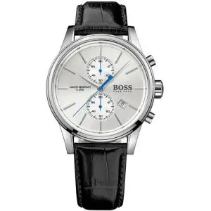 Hugo Boss Men’s Quartz Leather Strap White Dial 41mm Watch 1513282