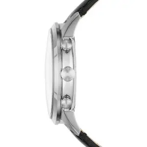 Fossil Men’s Quartz Leather Strap Black Dial 44mm Watch FS5396