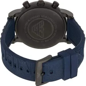 Emporio Armani Men’s Quartz Silicone Strap Black Dial 46mm Watch AR11023