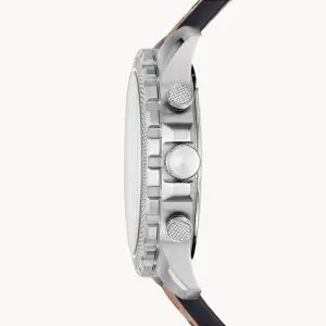 Fossil Men’s Quartz Leather Strap Blue Dial 46mm Watch FS5602