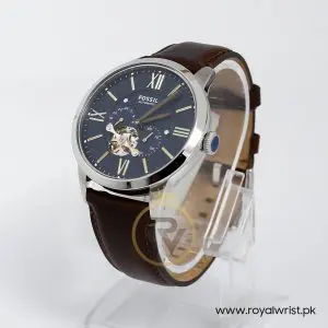 Fossil Men’s Automatic Leather Strap Blue Dial 44mm Watch ME3110