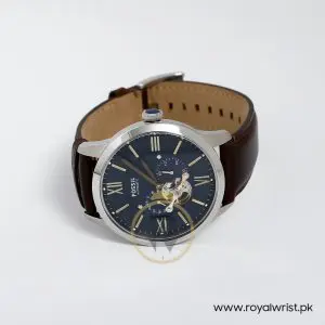 Fossil Men’s Automatic Leather Strap Blue Dial 44mm Watch ME3110