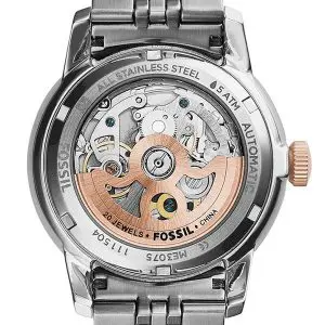 Fossil Men’s Automatic Stainless Steel Beige Dial 40mm Watch ME3075