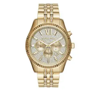 Michael Kors Men’s Stainless Steel Gold Dial 44mm Watch MK8579