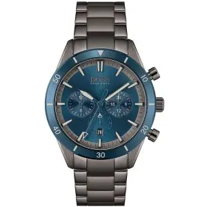 Hugo Boss Men’s Chronograph Quartz Stainless Steel Blue Dial 44mm Watch 1513863