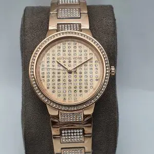 Michael Kors Women’s Quartz Stainless Steel Rose Gold Dial 33mm Watch MK3986