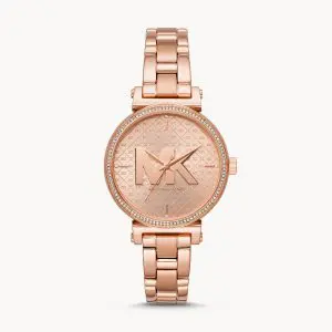 Michael Kors Women’s Quartz Stainless Steel Rose Gold Dial 36mm Watch MK4335