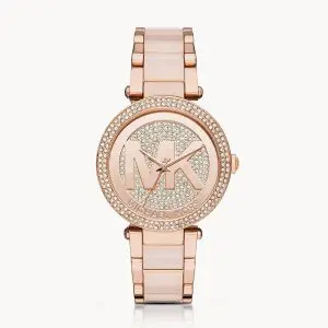 Michael Kors Women’s Quartz Two-Tone Stainless Steel Rose Gold Dial 39mm Watch MK6176 (Like New)