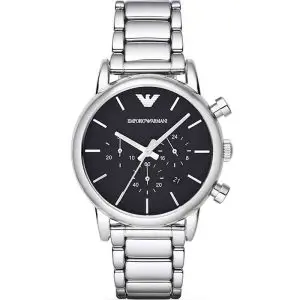 Emporio Armani Men’s Chronograph Quartz Stainless Steel Black Dial 41mm Watch AR1853