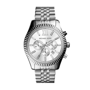 Michael Kors Men’s Chronograph Quartz Stainless Steel Silver Dial 45mm Watch MK8405