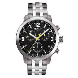 TISSOT Men’s Quartz Swiss Made Stainless Steel Black Dial 42mm Watch T055.417.11.057.00