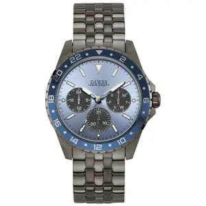 Guess Men's Quartz Stainless Steel Blue Dial 44mm Watch W1107G5