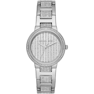 Michael Kors Women’s Quartz Stainless Steel Silver Dial 33mm Watch MK3984 (Like New)