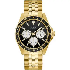 Guess Men’s Quartz Stainless Steel Black Dial 44mm Watch W1107G4