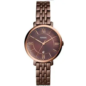Fossil Women’s Quartz Stainless Steel Brown Dial 36mm Watch ES4275