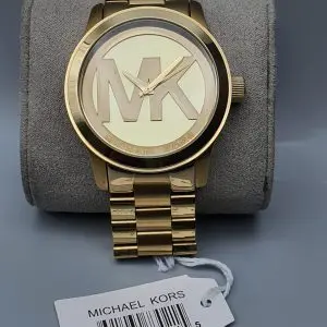 Michael Kors Women’s Analog Stainless Steel Beige Dial 45mm Watch MK5473