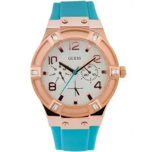 Guess Women’s Quartz Silicon Strap White Dial 36mm Watch W0564L3
