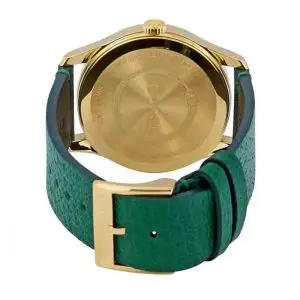 Gucci Unisex Swiss Made Quartz Leather Strap Green Dial 38mm Watch YA1264065