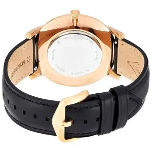 Fossil Men’s Quartz Black Leather Strap Black Dial 44mm Watch FS5376