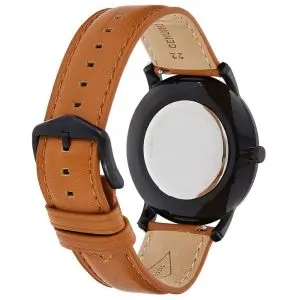 Fossil Men’s Quartz Brown Leather Strap Black Dial 44mm Watch FS5305