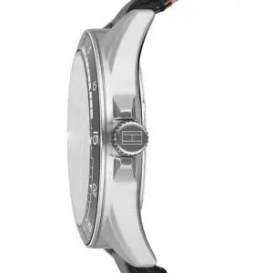 Tommy Hilfiger Men’s Quartz Leather Strap Black Dial 46mm Watch 1791369