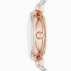 Emporio Armani Women’s Automatic Stainless Steel White Open Heart Dial 34mm Watch AR60019