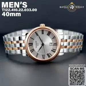 TISSOT Men’s Quartz Swiss Made Stainless Steel Silver Dial 40mm Watch T122.410.22.033.00