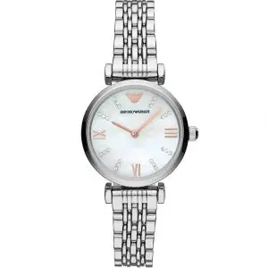Emporio Armani Women’s Stainless Steel Mother of Pearl Dial 32mm Watch AR11204