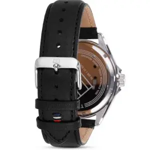 Tommy Hilfiger Men’s Quartz Leather Strap Black Dial 46mm Watch 1791369