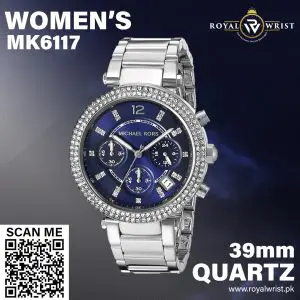 Michael Kors Women’s Quartz Stainless Steel Blue Dial 39mm Watch Mk6117