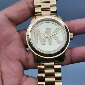 Michael Kors Women’s Analog Stainless Steel Beige Dial 45mm Watch MK5473
