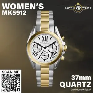 Michael Kors Women’s Quartz Stainless Steel White Dial 37mm Watch MK5912