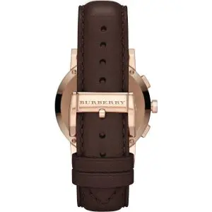 Burberry Men’s Swiss Made Leather Strap Brown Dial 38mm Watch BU9755