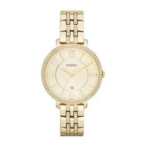 Fossil Women’s Quartz Stainless Steel Gold Dial 36mm Watch ES3547