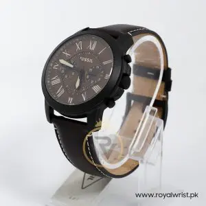 Fossil Men’s Chronograph Quartz Leather Strap Brown Dial 44mm Watch FS5088