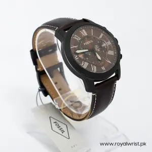 Fossil Men’s Chronograph Quartz Leather Strap Brown Dial 44mm Watch FS5088